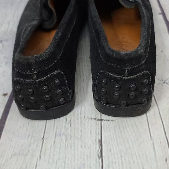 Tod's Black Suede Designer Loafers size 6 - Picture 6 of 14